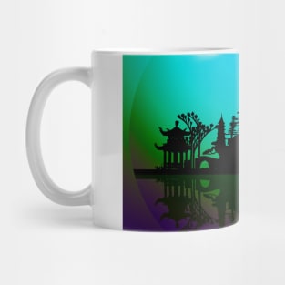 Asian Night Silhouettes Mug